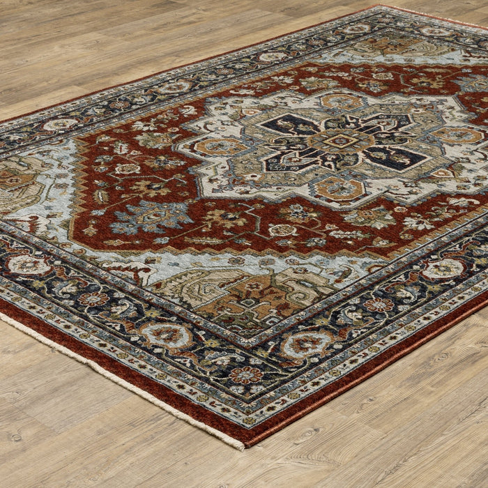 Oriental Weavers Aberdeen 1144R Red/ Blue 7'10"" x 10'10"" Indoor Area Rug A1144R240340ST
