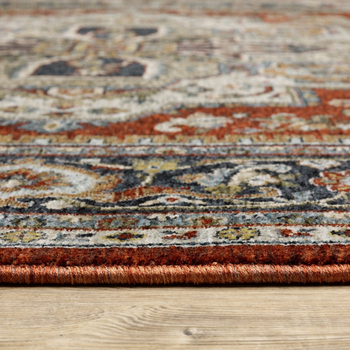 Oriental Weavers Aberdeen 1144R Red/ Blue 7'10"" x 10'10"" Indoor Area Rug A1144R240340ST