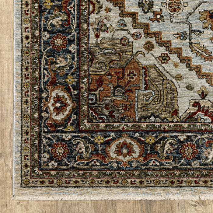 Oriental Weavers Aberdeen 1144W Beige/ Sky Blue 9'10"" x 12'10"" Indoor Area Rug A1144W300394ST