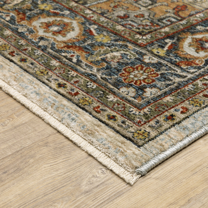 Oriental Weavers Aberdeen 1144W Beige/ Sky Blue 9'10"" x 12'10"" Indoor Area Rug A1144W300394ST