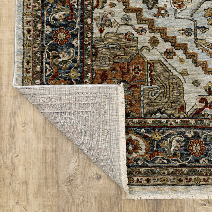 Oriental Weavers Aberdeen 1144W Beige/ Sky Blue 9'10"" x 12'10"" Indoor Area Rug A1144W300394ST
