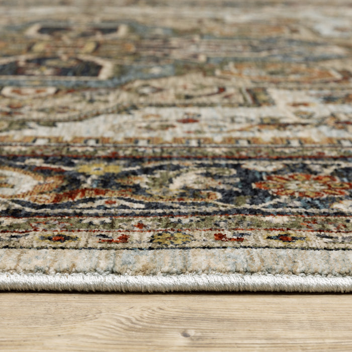 Oriental Weavers Aberdeen 1144W Beige/ Sky Blue 9'10"" x 12'10"" Indoor Area Rug A1144W300394ST