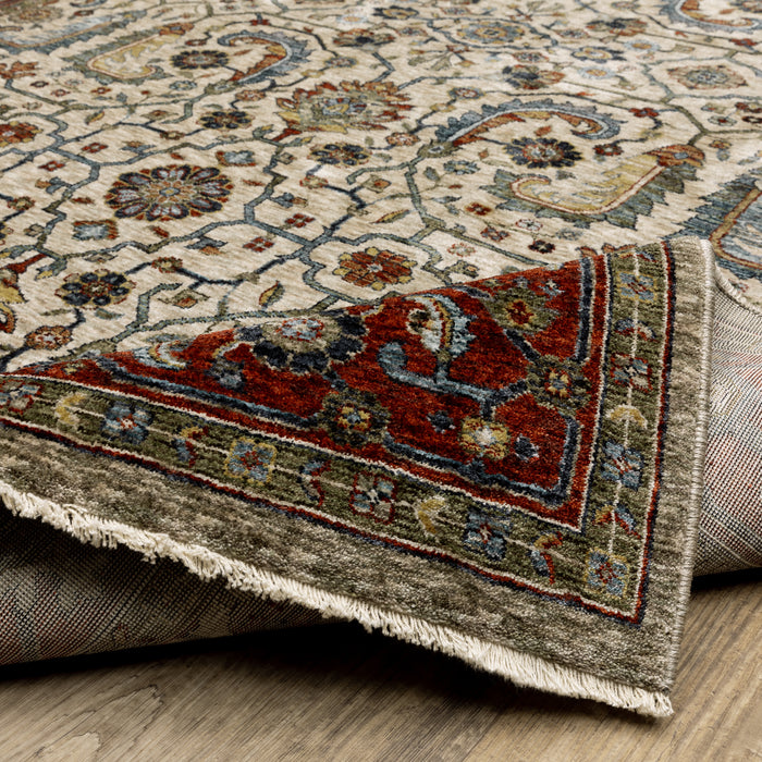Oriental Weavers Aberdeen 144D1 Ivory/ Red 7'10"" x 10'10"" Indoor Area Rug A144D1240340ST