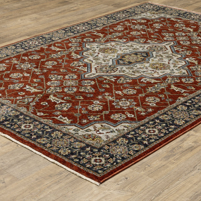 Oriental Weavers Aberdeen 4151R Red/ Blue 9'10"" x 12'10"" Indoor Area Rug A4151R30394ST