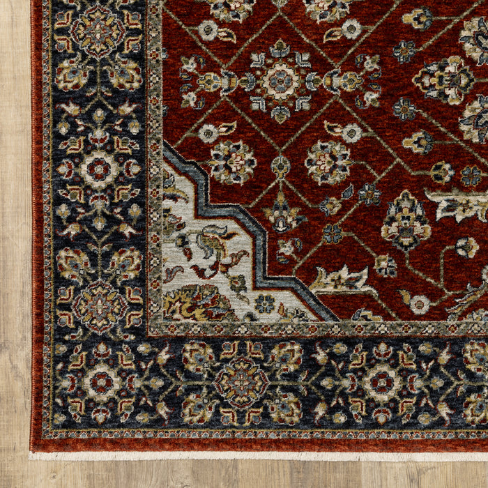 Oriental Weavers Aberdeen 4151R Red/ Blue 6'7"" x 9'6"" Indoor Area Rug A4151R200296ST