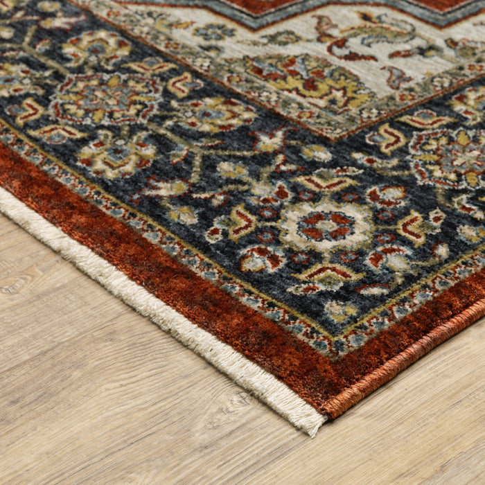 Oriental Weavers Aberdeen 4151R Red/ Blue 6'7"" x 9'6"" Indoor Area Rug A4151R200296ST