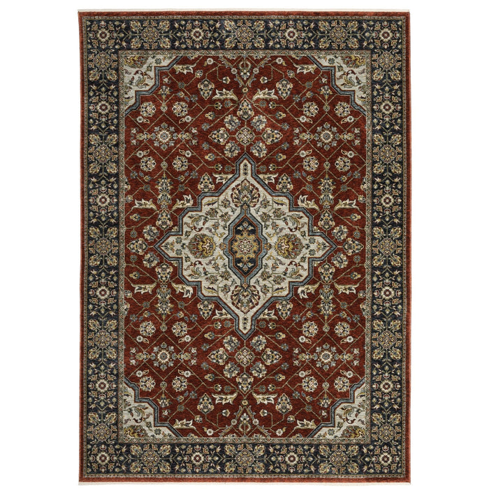 Oriental Weavers Aberdeen 4151R Red/ Blue 7'10"" x 10'10"" Indoor Area Rug A4151R240340ST
