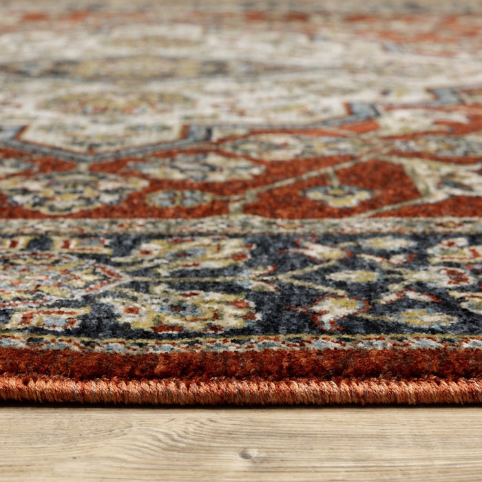 Oriental Weavers Aberdeen 4151R Red/ Blue 9'10"" x 12'10"" Indoor Area Rug A4151R30394ST