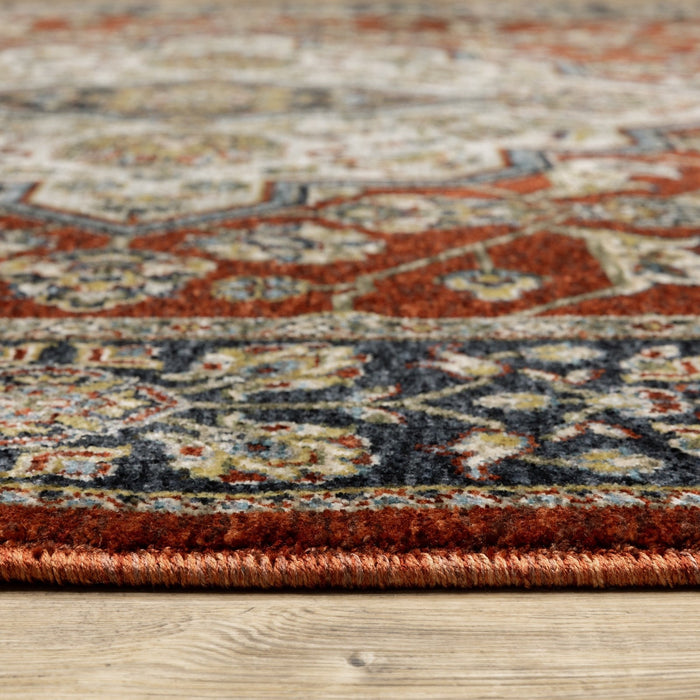 Oriental Weavers Aberdeen 4151R Red/ Blue 7'10"" x 10'10"" Indoor Area Rug A4151R240340ST