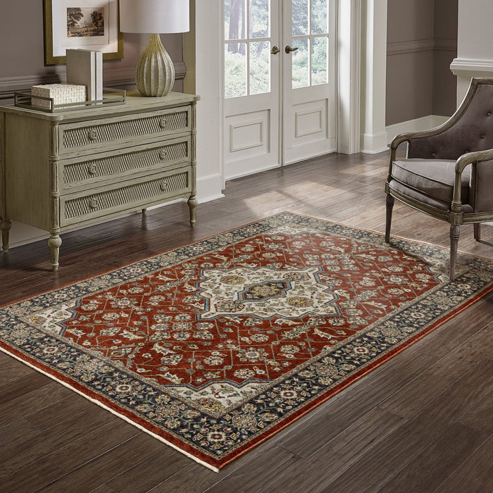 Oriental Weavers Aberdeen 4151R Red/ Blue 9'10"" x 12'10"" Indoor Area Rug A4151R30394ST