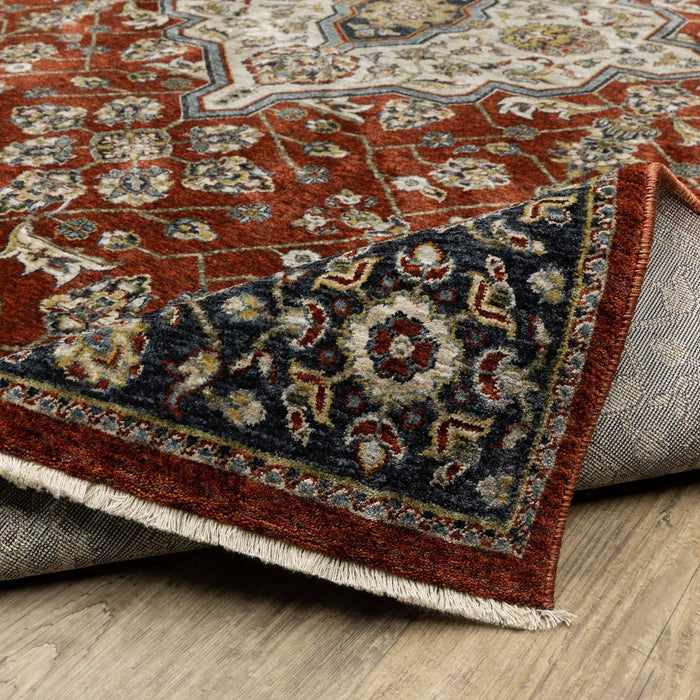 Oriental Weavers Aberdeen 4151R Red/ Blue 7'10"" x 10'10"" Indoor Area Rug A4151R240340ST