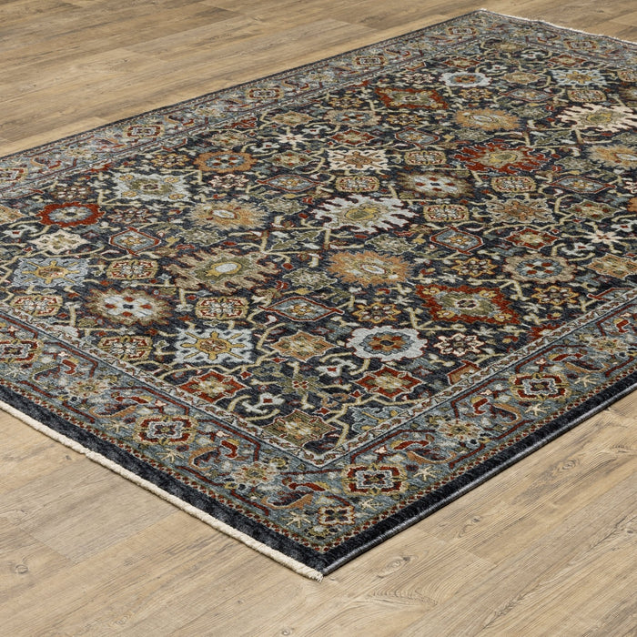 Oriental Weavers Aberdeen 4922D Blue/ Multi 9'10"" x 12'10"" Indoor Area Rug A4922D300394ST
