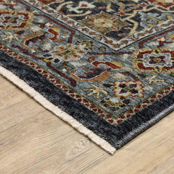 Oriental Weavers Aberdeen 4922D Blue/ Multi 9'10"" x 12'10"" Indoor Area Rug A4922D300394ST