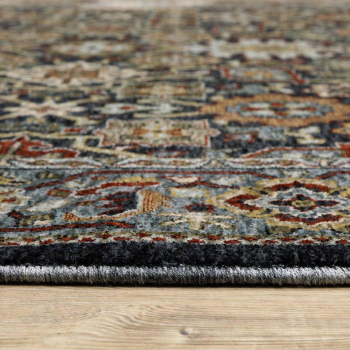 Oriental Weavers Aberdeen 4922D Blue/ Multi 9'10"" x 12'10"" Indoor Area Rug A4922D300394ST