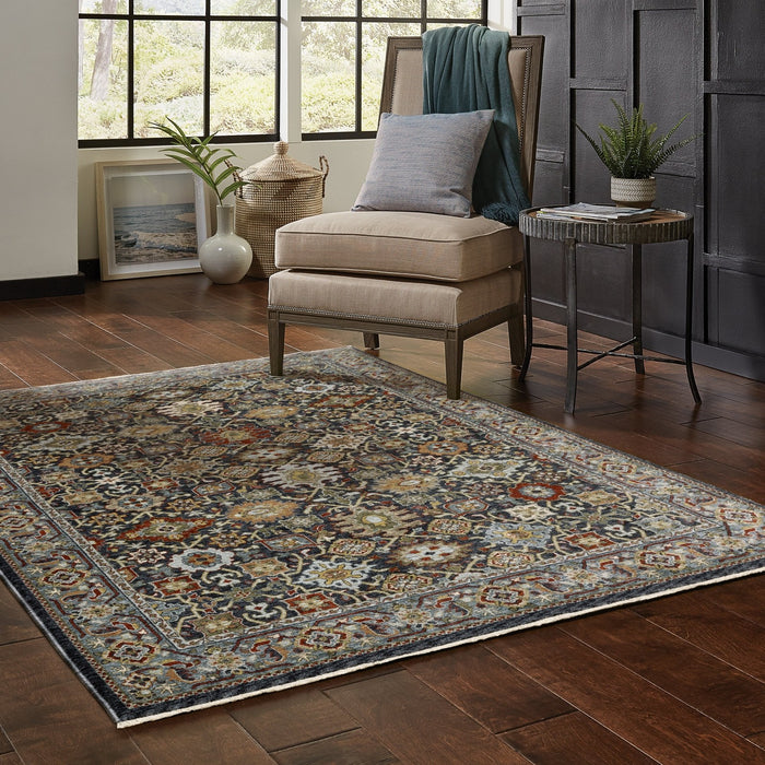 Oriental Weavers Aberdeen 4922D Blue/ Multi 9'10"" x 12'10"" Indoor Area Rug A4922D300394ST