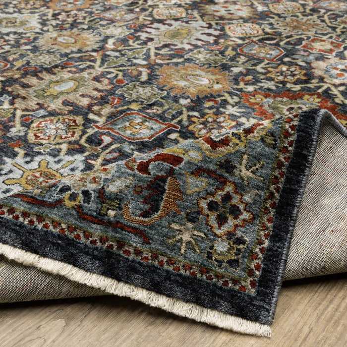 Oriental Weavers Aberdeen 4922D Blue/ Multi 9'10"" x 12'10"" Indoor Area Rug A4922D300394ST