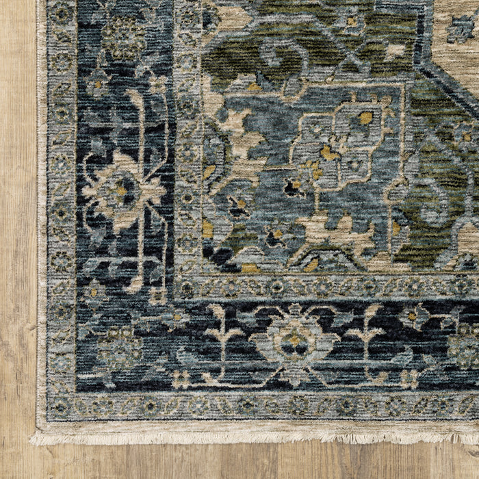 Oriental Weavers Aberdeen 051G1 Blue/ Tan 9'10"" x 12'10"" Indoor Area Rug A051G1300394ST