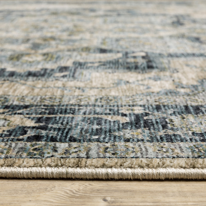Oriental Weavers Aberdeen 051G1 Blue/ Tan 9'10"" x 12'10"" Indoor Area Rug A051G1300394ST