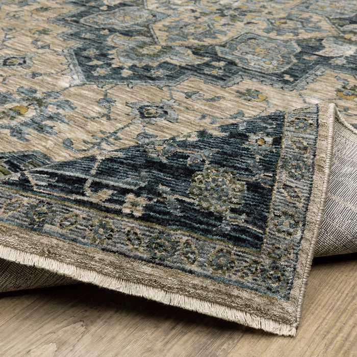 Oriental Weavers Aberdeen 051G1 Blue/ Tan 9'10"" x 12'10"" Indoor Area Rug A051G1300394ST