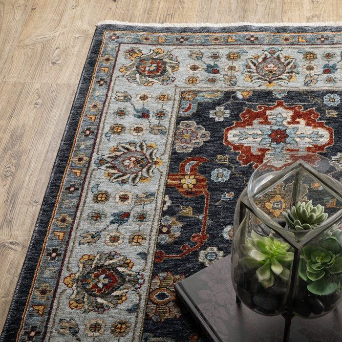Oriental Weavers Aberdeen 561B1 Blue/ Multi 7'10"" x 10'10"" Indoor Area Rug A561B1240340ST