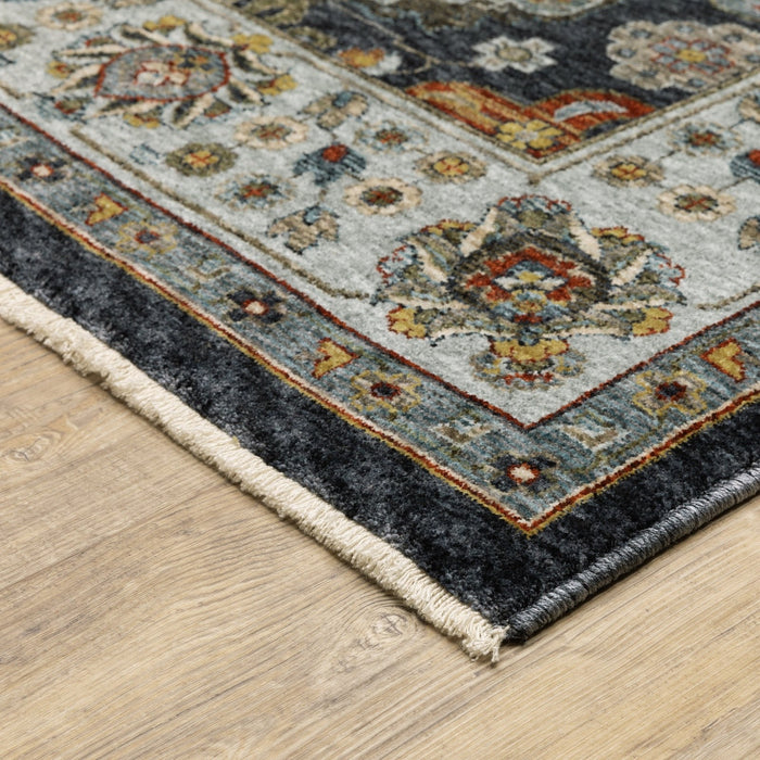 Oriental Weavers Aberdeen 561B1 Blue/ Multi 7'10"" x 10'10"" Indoor Area Rug A561B1240340ST