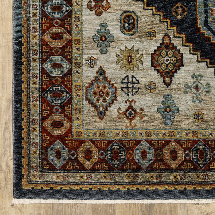 Oriental Weavers Aberdeen 005W1 Blue/ Multi 7'10"" x 10'10"" Indoor Area Rug A005W1240340ST