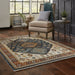 Oriental Weavers Aberdeen 005W1 Blue/ Multi 7'10"" x 10'10"" Indoor Area Rug A005W1240340ST