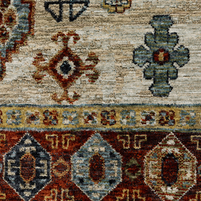 Oriental Weavers Aberdeen 005W1 Blue/ Multi 7'10"" x 10'10"" Indoor Area Rug A005W1240340ST
