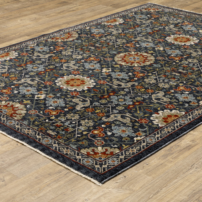 Oriental Weavers Aberdeen 006B1 Blue/ Multi 7'10"" x 10'10"" Indoor Area Rug A006B1240340ST