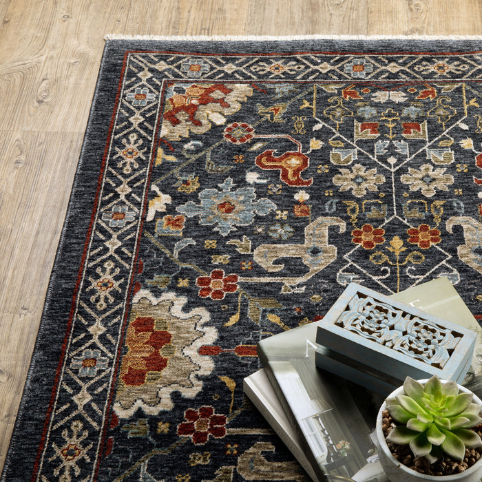 Oriental Weavers Aberdeen 006B1 Blue/ Multi 7'10"" x 10'10"" Indoor Area Rug A006B1240340ST