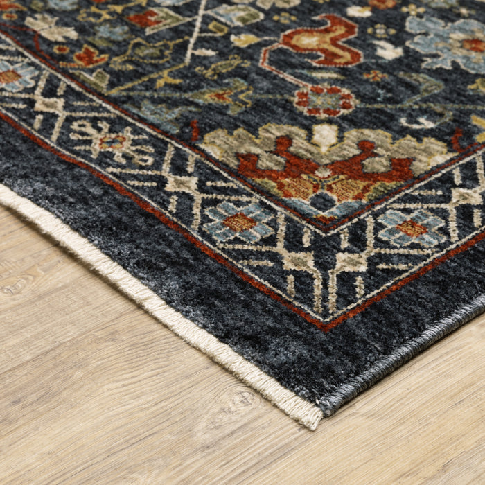 Oriental Weavers Aberdeen 006B1 Blue/ Multi 7'10"" x 10'10"" Indoor Area Rug A006B1240340ST