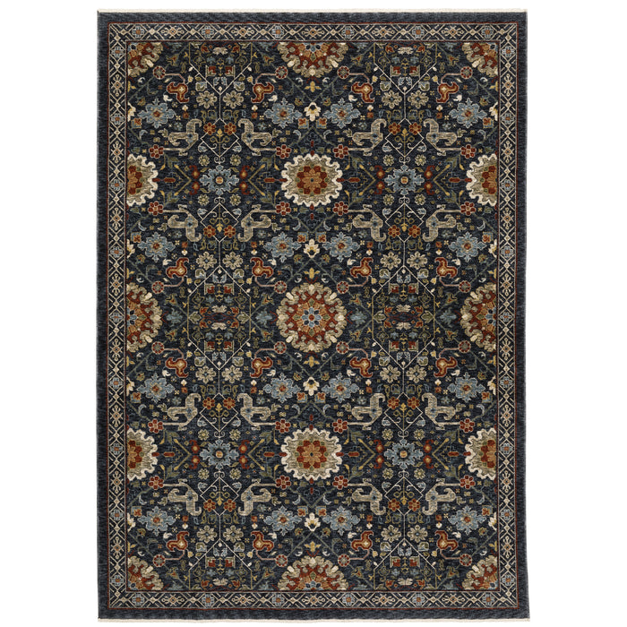 Oriental Weavers Aberdeen 006B1 Blue/ Multi 7'10"" x 10'10"" Indoor Area Rug A006B1240340ST