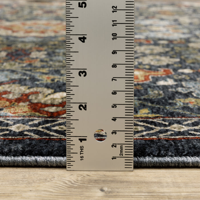 Oriental Weavers Aberdeen 006B1 Blue/ Multi 7'10"" x 10'10"" Indoor Area Rug A006B1240340ST