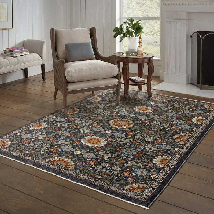 Oriental Weavers Aberdeen 006B1 Blue/ Multi 7'10"" x 10'10"" Indoor Area Rug A006B1240340ST