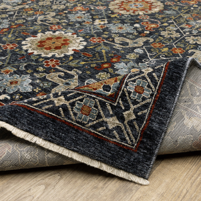 Oriental Weavers Aberdeen 006B1 Blue/ Multi 7'10"" x 10'10"" Indoor Area Rug A006B1240340ST