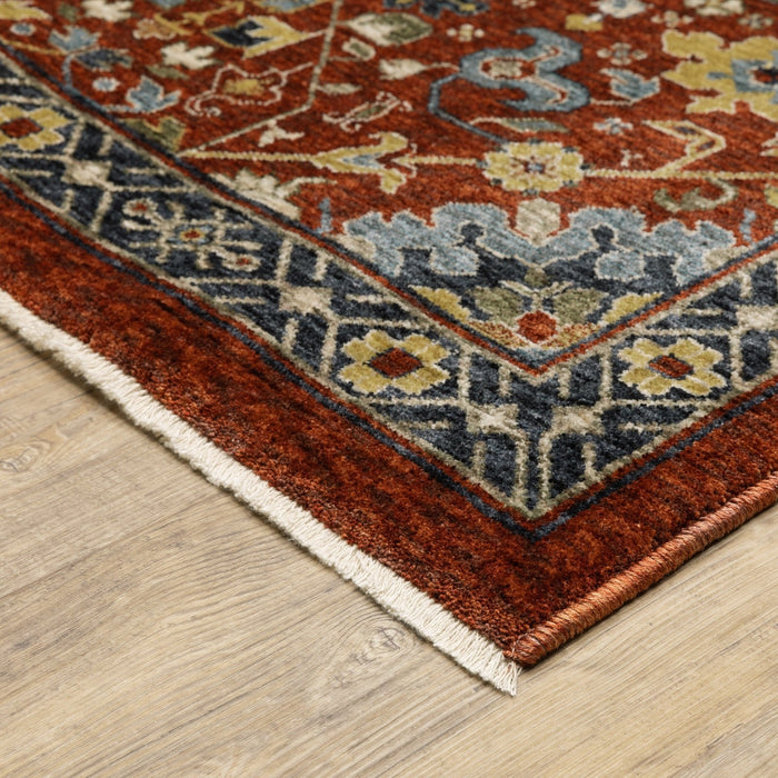 Oriental Weavers Aberdeen 006R1 Red/ Multi 6'7"" x 9'6"" Indoor Area Rug A006R1200296ST