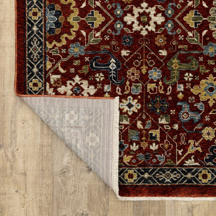 Oriental Weavers Aberdeen 006R1 Red/ Multi 6'7"" x 9'6"" Indoor Area Rug A006R1200296ST