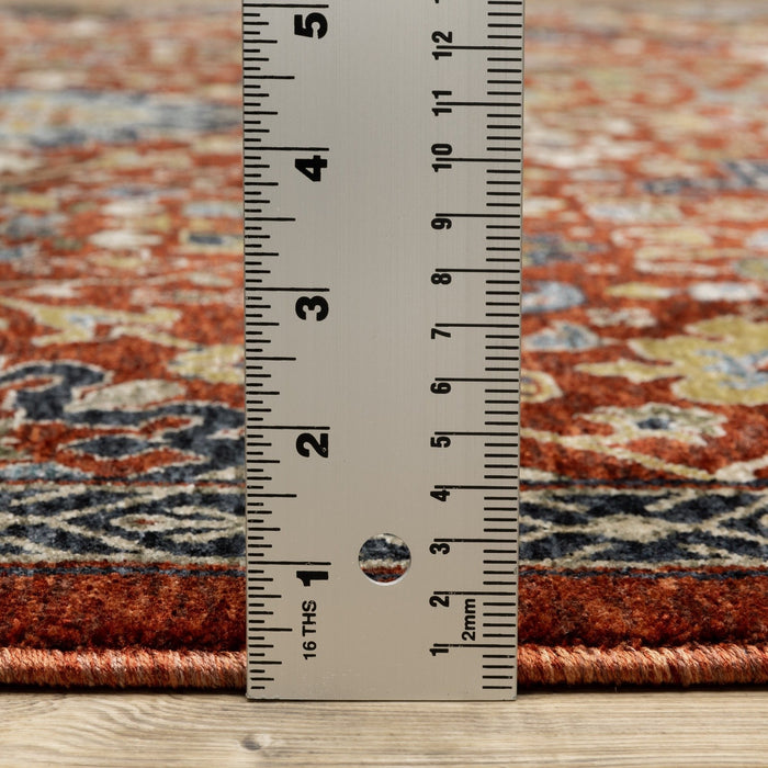 Oriental Weavers Aberdeen 006R1 Red/ Multi 6'7"" x 9'6"" Indoor Area Rug A006R1200296ST