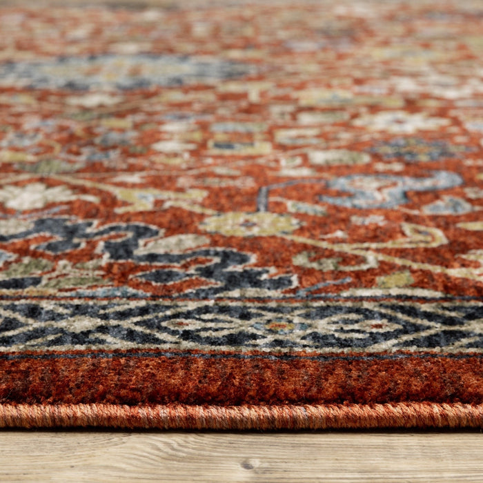 Oriental Weavers Aberdeen 006R1 Red/ Multi 6'7"" x 9'6"" Indoor Area Rug A006R1200296ST