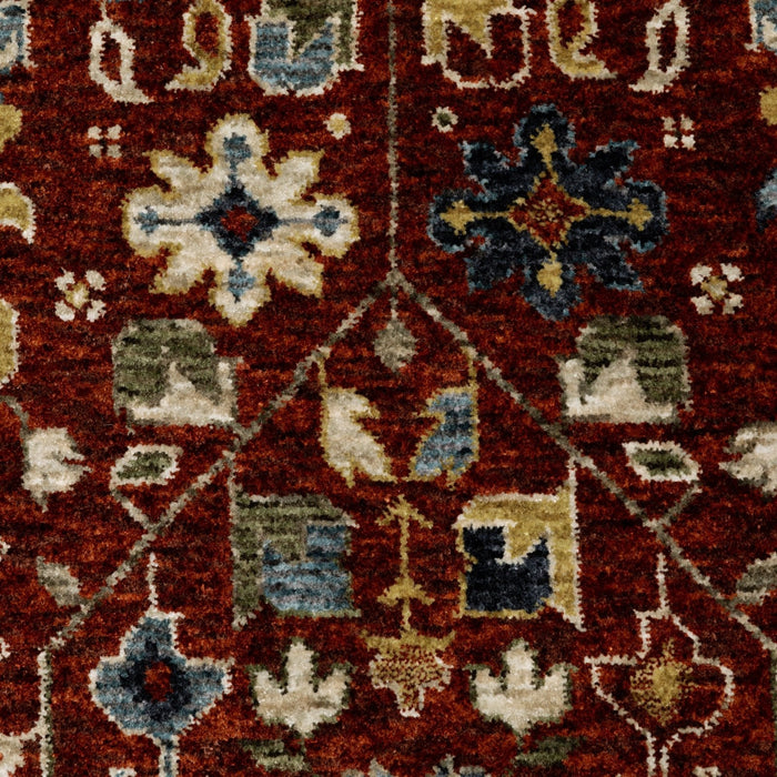 Oriental Weavers Aberdeen 006R1 Red/ Multi 6'7"" x 9'6"" Indoor Area Rug A006R1200296ST