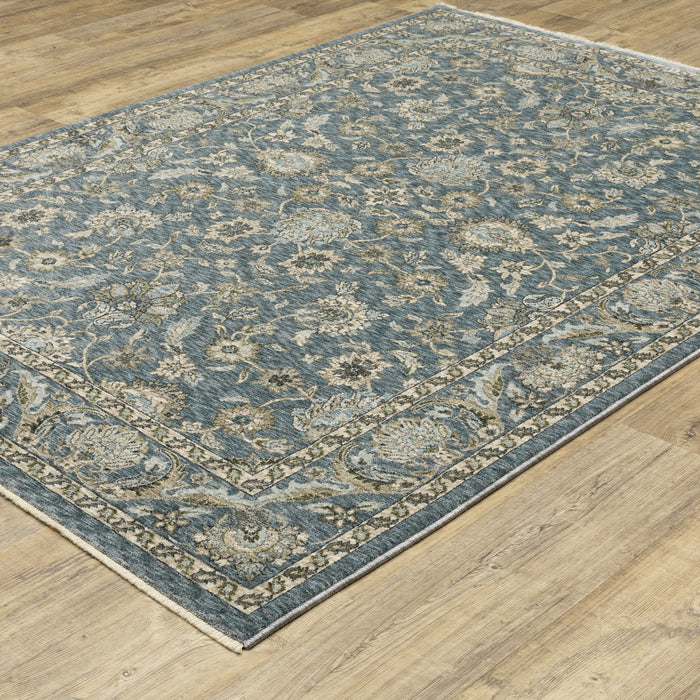 Oriental Weavers Aberdeen 070H1 Blue/ Beige 7'10"" x 10'10"" Indoor Area Rug A070H1240340ST