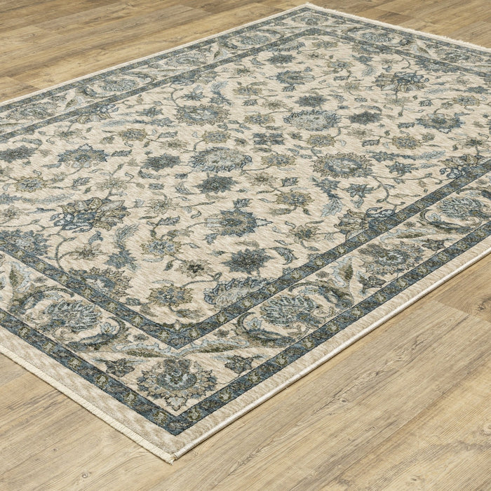 Oriental Weavers Aberdeen 070I1 Beige/ Blue 7'10"" x 10'10"" Indoor Area Rug A070I1240340ST