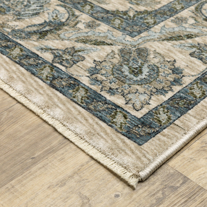 Oriental Weavers Aberdeen 070I1 Beige/ Blue 7'10"" x 10'10"" Indoor Area Rug A070I1240340ST