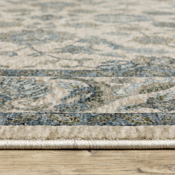 Oriental Weavers Aberdeen 070I1 Beige/ Blue 7'10"" x 10'10"" Indoor Area Rug A070I1240340ST