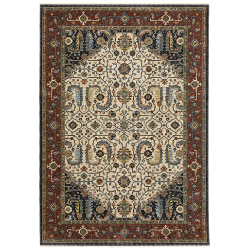 Oriental Weavers Aberdeen 752W1 Ivory/ Red 7'10"" x 10'10"" Indoor Area Rug A752W1240340ST