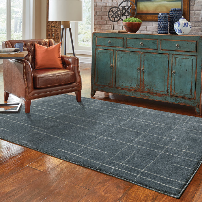 Oriental Weavers Alton 040B9 Blue/ Gray 7'10"" x 10'10"" Indoor Area Rug A040B9240330ST