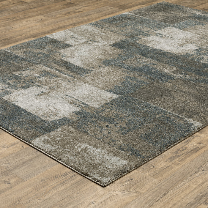 Oriental Weavers Alton 532B9 Teal/ Grey 7'10"" x 10'10"" Indoor Area Rug A532B9240330ST
