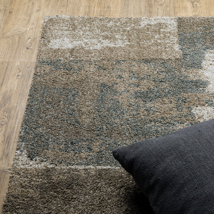 Oriental Weavers Alton 532B9 Teal/ Grey 7'10"" x 10'10"" Indoor Area Rug A532B9240330ST