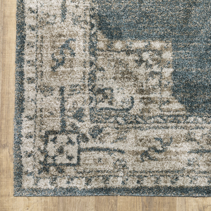 Oriental Weavers Alton 5501B Blue/ Beige 9'10"" x 12'10"" Indoor Area Rug A5501B300390ST