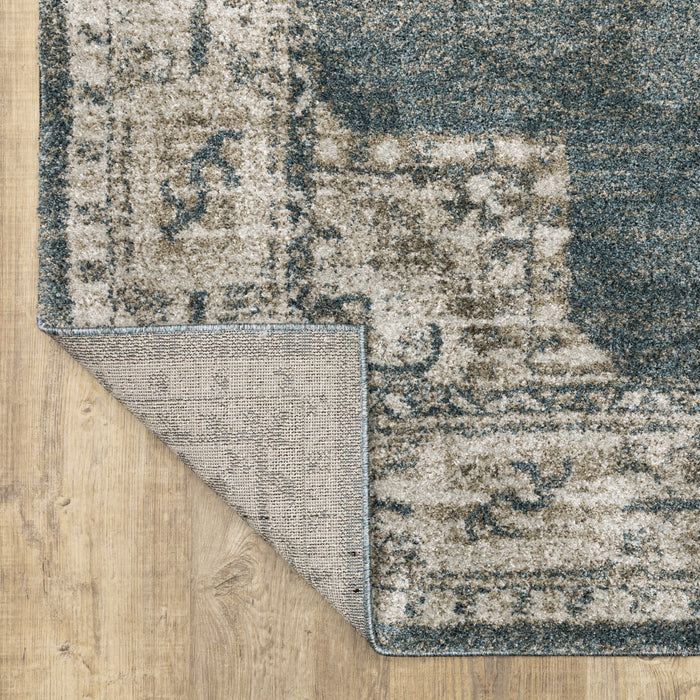 Oriental Weavers Alton 5501B Blue/ Beige 9'10"" x 12'10"" Indoor Area Rug A5501B300390ST